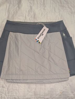 Smartwool Women's M Smartloft Skirt Insulated Storm Gray Wool Blend NWT